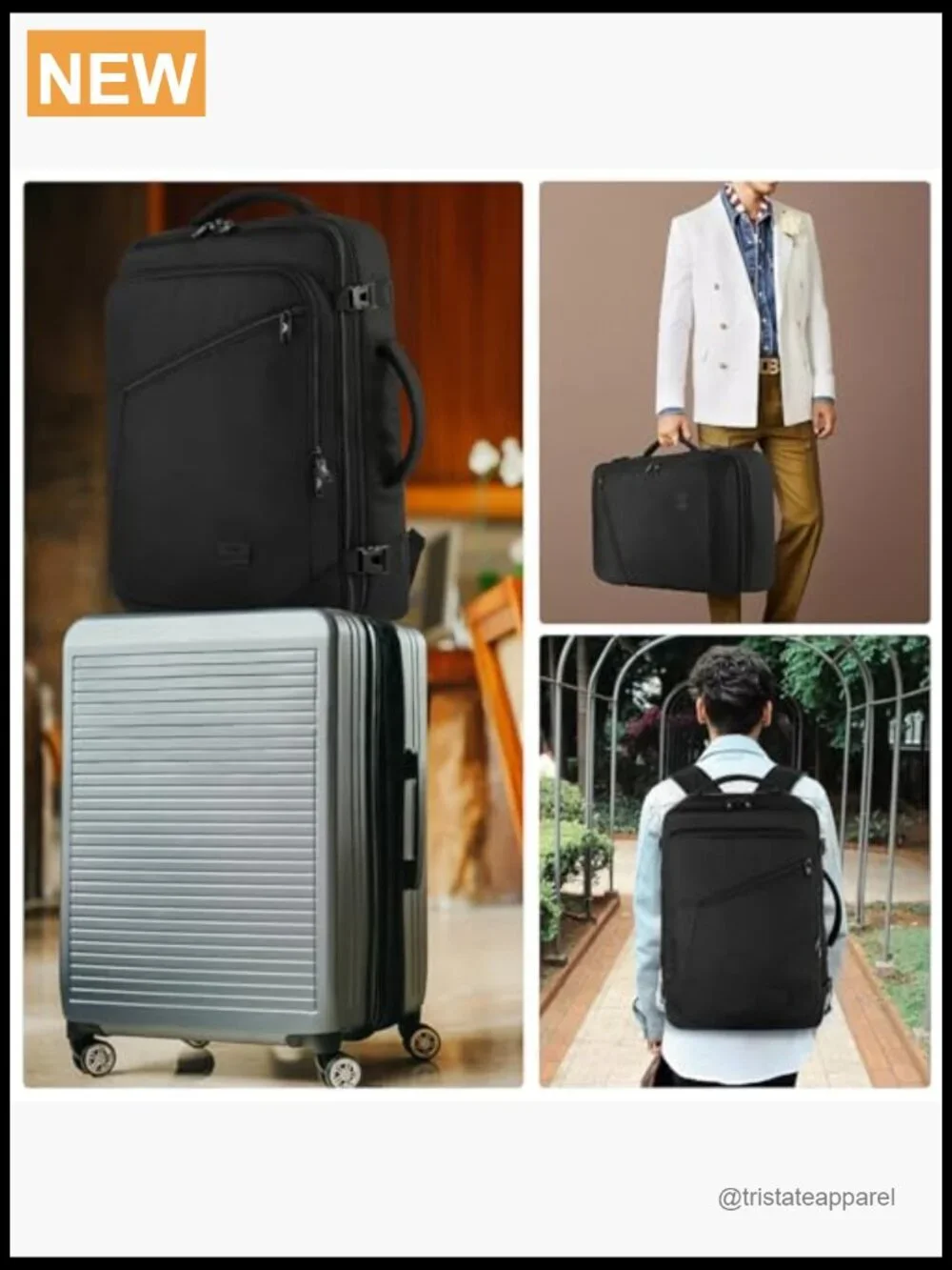 Extra Large Travel Backpack Expandable 40L Carry On Weekender